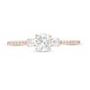 Thumbnail Image 4 of Previously Owned - 3/4 CT. T.W. Diamond Three Stone Engagement Ring in 14K Rose Gold