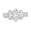 Thumbnail Image 4 of Previously Owned - 1-1/2 CT. T.W.  Marquise Diamond Frame Past Present Future® Engagement Ring in 14K White Gold (I/SI2)