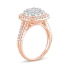 Thumbnail Image 2 of Previously Owned - 1 CT. T.W. Diamond Multi-Row Cushion Frame Engagement Ring in 10K Rose Gold