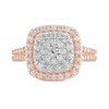 Thumbnail Image 3 of Previously Owned - 1 CT. T.W. Diamond Multi-Row Cushion Frame Engagement Ring in 10K Rose Gold
