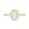 Thumbnail Image 3 of Previously Owned - Vera Wang Love Collection 1 CT. T.W. Oval Diamond Double Frame Engagement Ring in 14K Gold