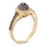 Thumbnail Image 2 of Previously Owned - Le Vian Chocolate Diamonds® 3/4 CT. T.W. Diamond Oval Cluster Frame Ring in 14K Honey Gold™