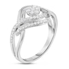 Thumbnail Image 2 of Previously Owned - 1/4 CT. T.W. Multi-Diamond Crossover Wave Ring in 14K White Gold