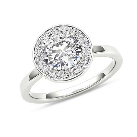 Previously Owned - 1 CT. T.w. Diamond Frame Engagement Ring in 14K White Gold