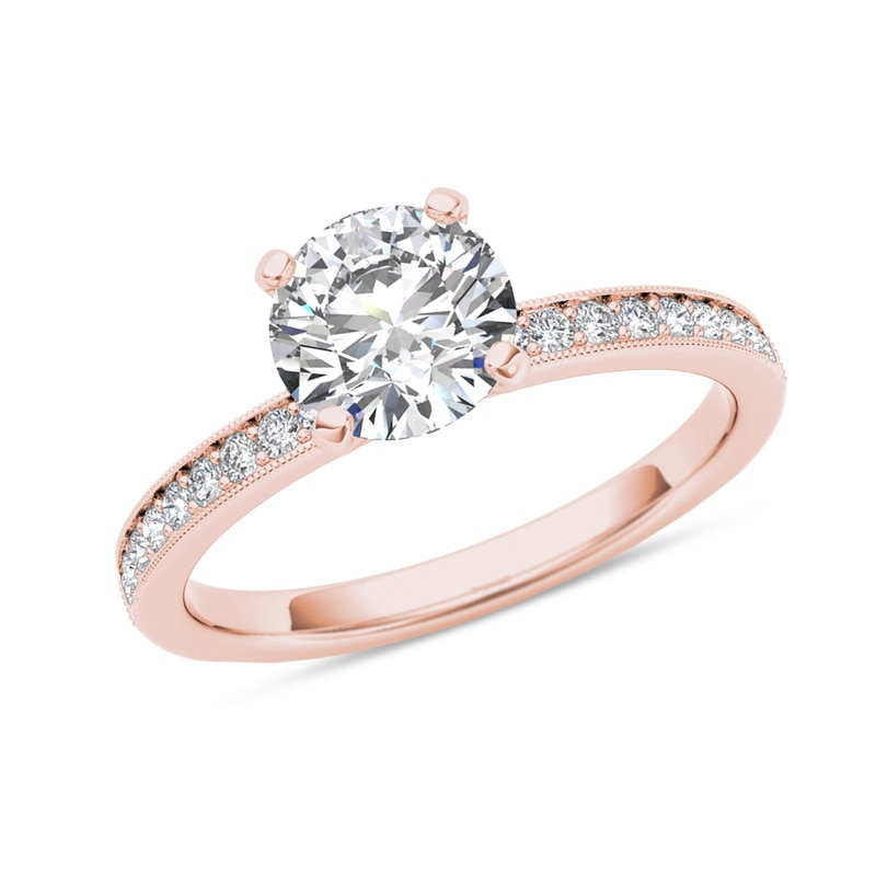 Main Image 1 of Previously Owned - 1 CT. T.W. Diamond Engagement Ring in 14K Rose Gold