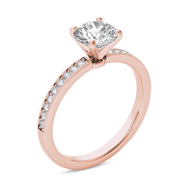 Main Image 2 of Previously Owned - 1 CT. T.W. Diamond Engagement Ring in 14K Rose Gold