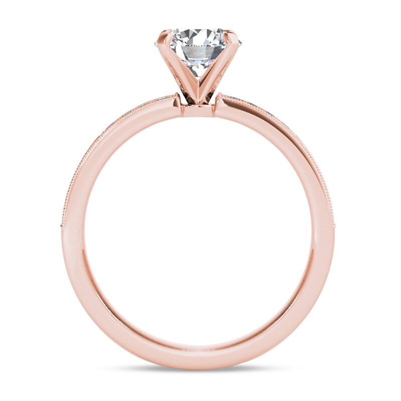 Main Image 3 of Previously Owned - 1 CT. T.W. Diamond Engagement Ring in 14K Rose Gold