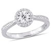 Thumbnail Image 1 of Previously Owned - 1/3 CT. T.W. Diamond Frame Engagement Ring in Sterling Silver