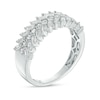 Thumbnail Image 2 of Previously Owned - 1/2 CT. T.W. Baguette and Round Diamond Chevron Ring in 10K White Gold