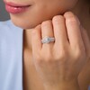 Thumbnail Image 2 of Previously Owned - 1/2 CT. T.W. Diamond Double Oval Frame Multi-Row Bridal Set in 10K White Gold