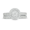 Thumbnail Image 4 of Previously Owned - 1 CT. T.W. Diamond Double Frame Bridal Set in 10K White Gold