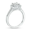 Thumbnail Image 3 of Previously Owned - 3/4 CT. T.W. Quad Princess-Cut Diamond Vintage-Style Frame Engagement Ring in 14K White Gold