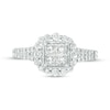 Thumbnail Image 4 of Previously Owned - 3/4 CT. T.W. Quad Princess-Cut Diamond Vintage-Style Frame Engagement Ring in 14K White Gold
