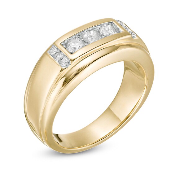 Previously Owned - 5/8 CT. T.w. Diamond Three Stone Collar Ring in 10K Gold