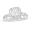 Thumbnail Image 1 of Previously Owned - 1-7/8 CT. T.W. Quad Princess-Cut Diamond Cushion Frame Engagement Ring in 14K White Gold