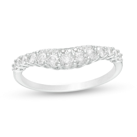 Previously Owned - 1/2 CT. T.w. Diamond Contour Anniversary Band in 10K White Gold