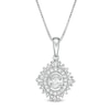 Thumbnail Image 1 of Previously Owned - Marilyn Monroe™ Collection 3/8 CT. T.W. Oval Diamond Frame Starburst Pendant in 10K White Gold