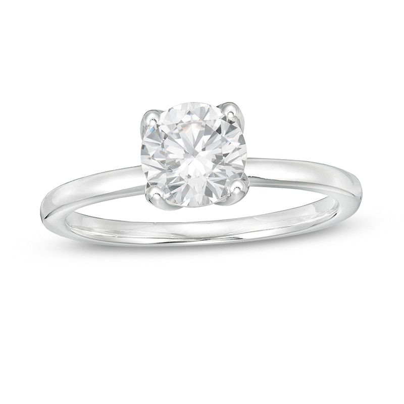 Main Image 1 of Previously Owned - 1 CT. T.W. Diamond Solitaire Engagement Ring in 18K White Gold (I/VS2)