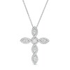 Thumbnail Image 1 of Previously Owned - 1 CT. T.W. Diamond Cross Pendant in 10K White Gold