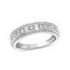 Thumbnail Image 1 of Previously Owned - 1/2 CT. T.W. Baguette and Round Diamond Vintage-Style Anniversary Band in 10K White Gold