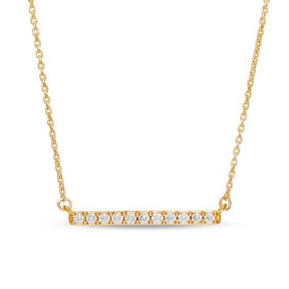 Previously Owned - Remixed Reimagined 1/5 CT. T.w. Diamond Horizontal Bar Necklace in 10K Gold