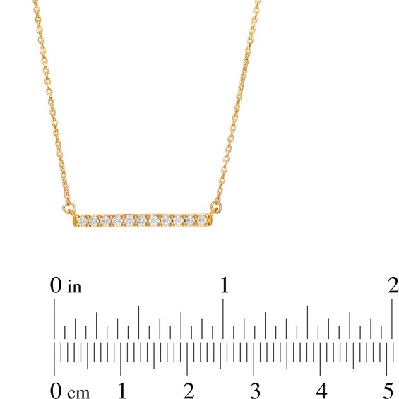 Previously Owned - Remixed Reimagined 1/5 CT. T.w. Diamond Horizontal Bar Necklace in 10K Gold
