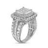 Thumbnail Image 3 of Previously Owned - 3 CT. T.W. Multi-Diamond Princess-Cut Diamond Double Frame Engagement Ring in 10K White Gold