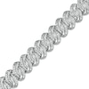 Thumbnail Image 1 of Previously Owned - 1 CT. T.W. Diamond Swirl Links Line Bracelet in Sterling Silver