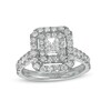 Thumbnail Image 1 of Previously Owned - 1-1/2 CT. T.W. Emerald-Cut Diamond Double Frame Engagement Ring in 14K White Gold (I/SI2)