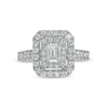 Thumbnail Image 4 of Previously Owned - 1-1/2 CT. T.W. Emerald-Cut Diamond Double Frame Engagement Ring in 14K White Gold (I/SI2)