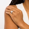 Thumbnail Image 2 of Previously Owned - 2 CT. T.W. Multi-Diamond Oval Diamond Frame Bridal Set in 14K White Gold