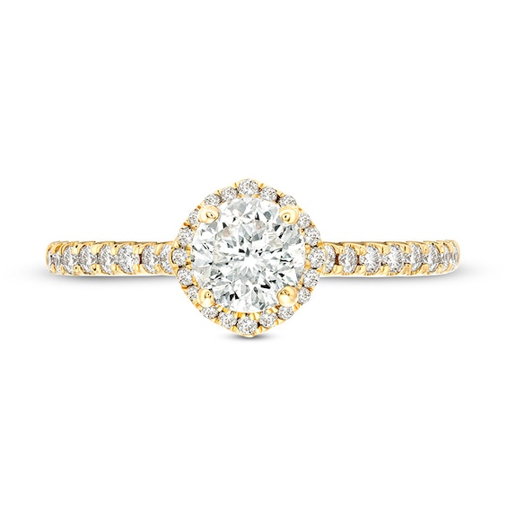 Previously Owned - Celebration Infiniteâ¢ 1 CT. T.w. Diamond Frame Engagement Ring in 14K Gold (I/Si2)