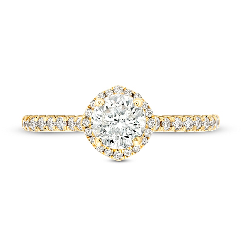 Main Image 4 of Previously Owned - Celebration Infinite™ 1 CT. T.W.  Diamond Frame Engagement Ring in 14K Gold (I/SI2)