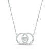 Thumbnail Image 1 of Previously Owned - You Me Us 1/3 CT. T.W. Diamond Interlocked Circles Necklace in 10K White Gold – 19"