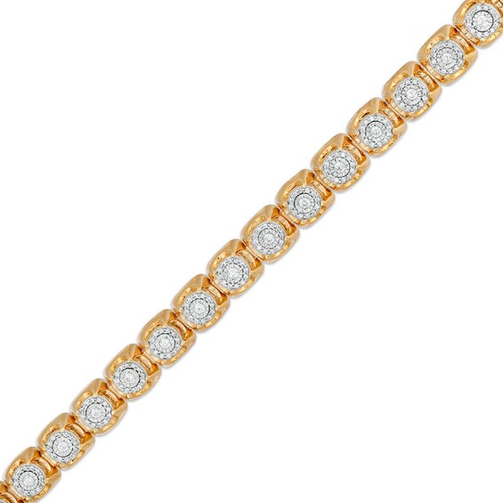 Previously Owned - 1-1/4 CT. T.w. Multi-Diamond Tennis Bracelet in 10K Gold - 8.5"