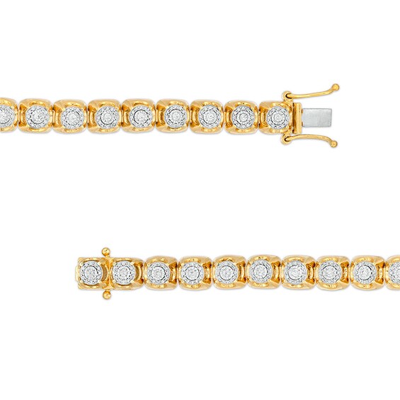 Previously Owned - 1-1/4 CT. T.w. Multi-Diamond Tennis Bracelet in 10K Gold - 8.5"