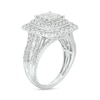 Thumbnail Image 3 of Previously Owned - 2 CT. T.W. Princess Multi-Diamond Double Frame Vintage-Style Engagement Ring in 10K White Gold