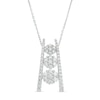 Thumbnail Image 1 of Previously Owned - Marilyn Monroe™ Collection 3/4 CT. T.W. Journey Multi-Diamond Trio Ladder Pendant in 10K White Gold