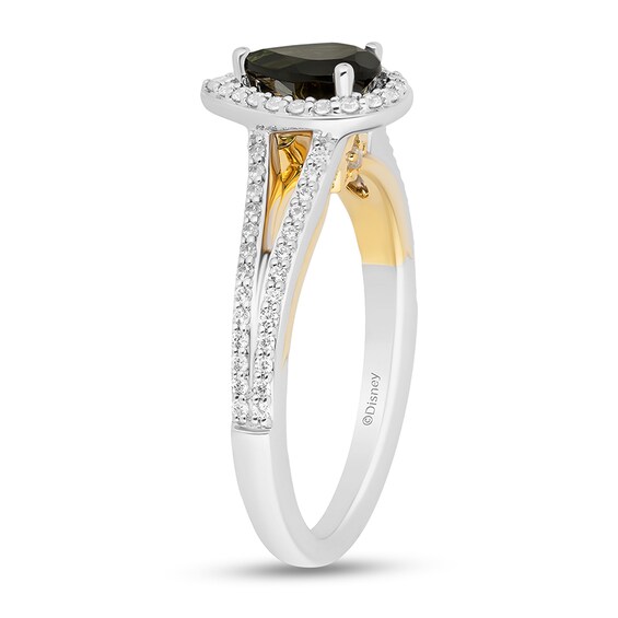 Previously Owned - Enchanted Disney Tinker Bell Green Tourmaline and 3/8 CT. T.w. Diamond Ring in 14K Two-Tone Gold