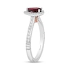Thumbnail Image 2 of Previously Owned - Enchanted Disney Mulan Rhodolite Garnet and 1/3 CT. T.W. Diamond Frame Ring in 14K Two-Tone Gold