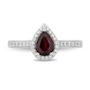 Thumbnail Image 4 of Previously Owned - Enchanted Disney Mulan Rhodolite Garnet and 1/3 CT. T.W. Diamond Frame Ring in 14K Two-Tone Gold
