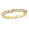 Thumbnail Image 1 of Previously Owned - Alternating 1/4 CT. T.W. Baguette-Cut and Round Diamond Double Row Band in 10K Gold