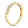 Thumbnail Image 3 of Previously Owned - Alternating 1/4 CT. T.W. Baguette-Cut and Round Diamond Double Row Band in 10K Gold