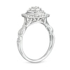 Thumbnail Image 3 of Previously Owned - 1/2 CT. T.W. Princess-Cut Diamond Cushion Frame Vintage-Style Ring in 10K White Gold