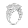 Thumbnail Image 3 of Previously Owned - 2 CT. T.W. Princess-Cut Multi-Diamond Layered Multi-Row Engagement Ring in 10K White Gold