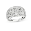 Thumbnail Image 1 of Previously Owned - 1/2 CT. T.W. Diamond Edge Multi-Row Band in 10K White Gold