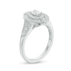 Thumbnail Image 2 of Previously Owned - Vera Wang Love Collection 5/8 CT. T.W. Oval Diamond Double Frame Engagement Ring in 14K White Gold