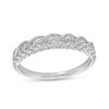 Thumbnail Image 1 of Previously Owned - 1/4 CT. T.W. Diamond Twist Double Row Stackable Anniversary Band in 14K White Gold