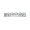 Thumbnail Image 3 of Previously Owned - 1/4 CT. T.W. Diamond Twist Double Row Stackable Anniversary Band in 14K White Gold