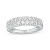 Thumbnail Image 1 of Previously Owned - 1-1/2 CT. T.W. Lab-Grown Diamond Double Row Anniversary Band in 14K White Gold (F/VS2)